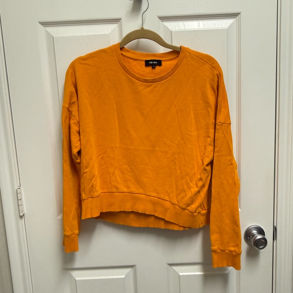 ME+EM Orange Sweater Top